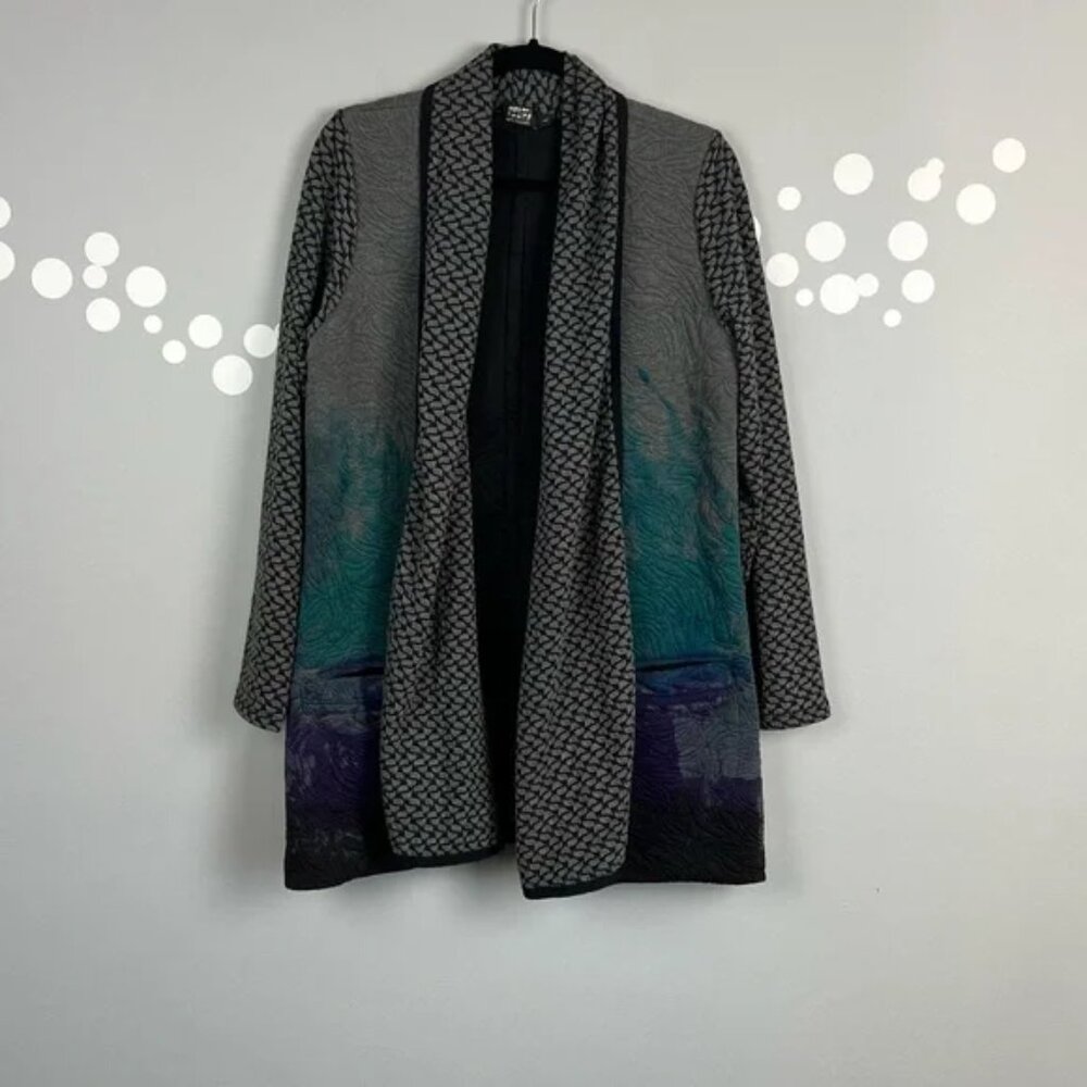 Art of Cloth Open Front Boho Cardigan Textured Textile Size L